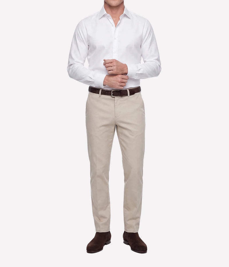 Slim Fit Shirt In Smooth White