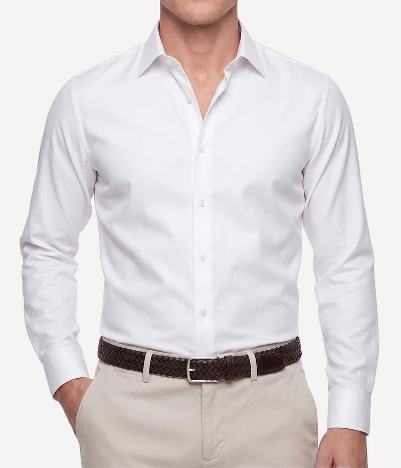 Slim Fit Shirt In Smooth White