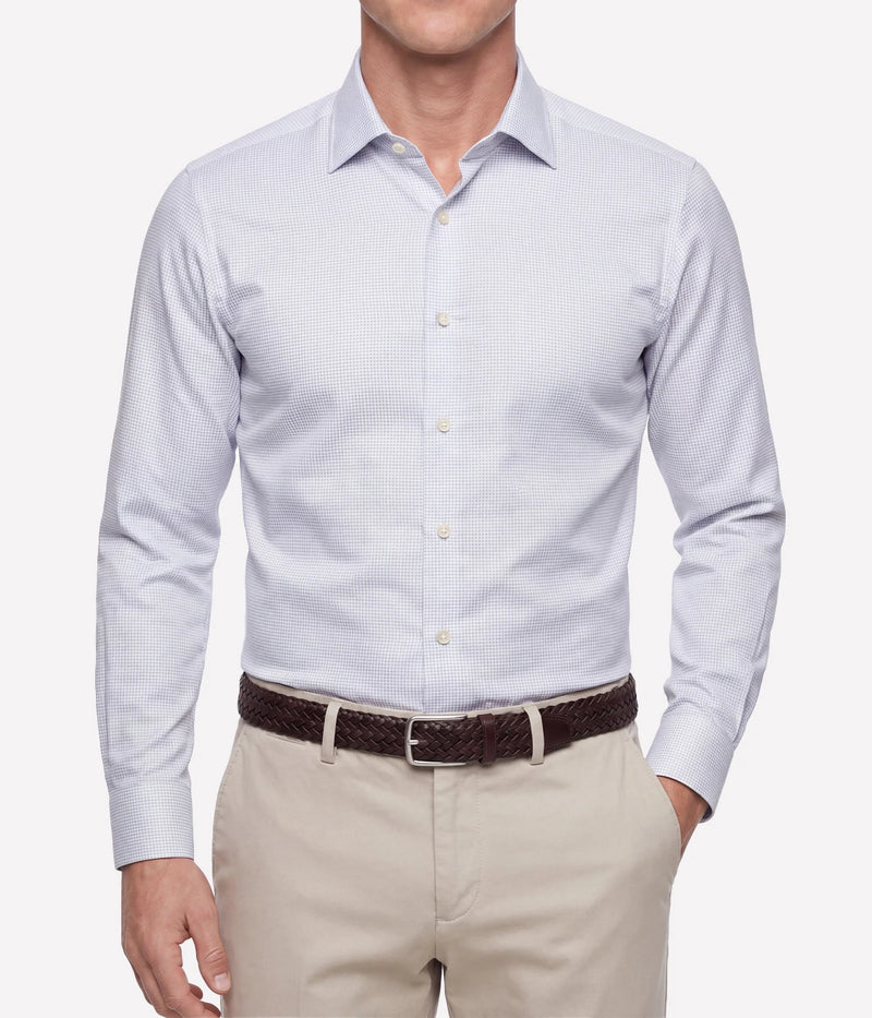 Slim Fit Shirt In Woven Blue White