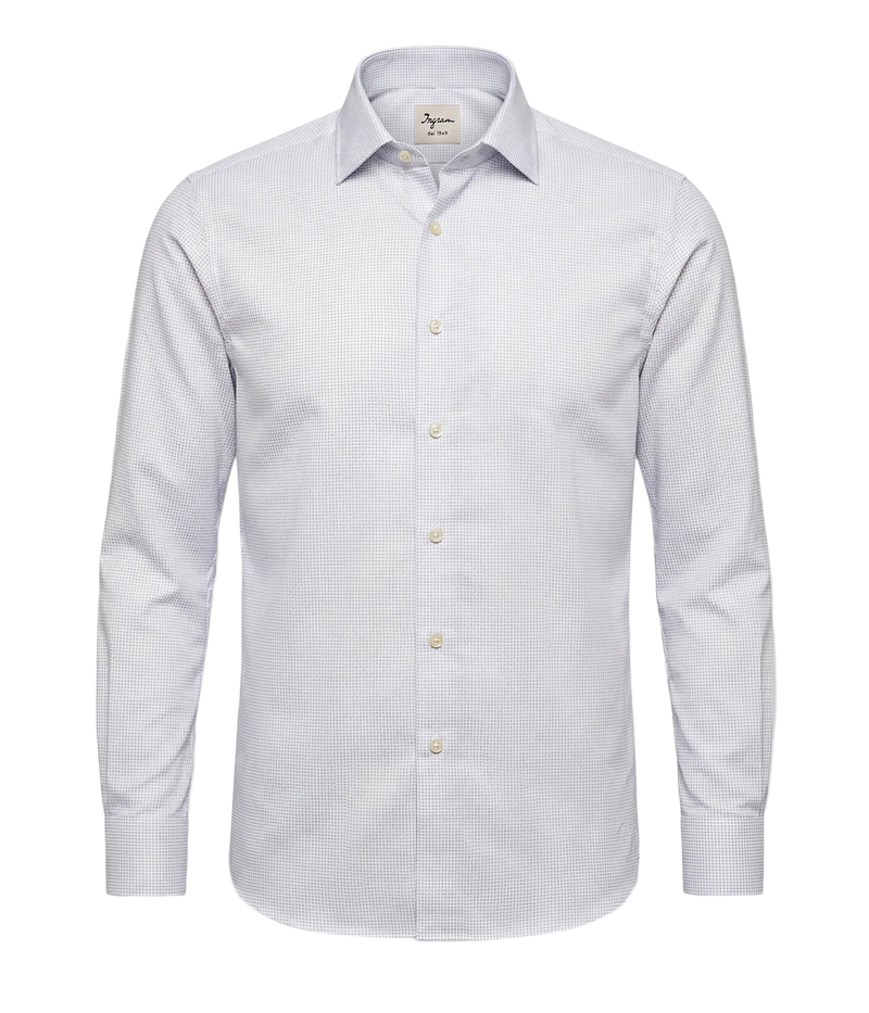 Slim Fit Shirt In Woven Blue White