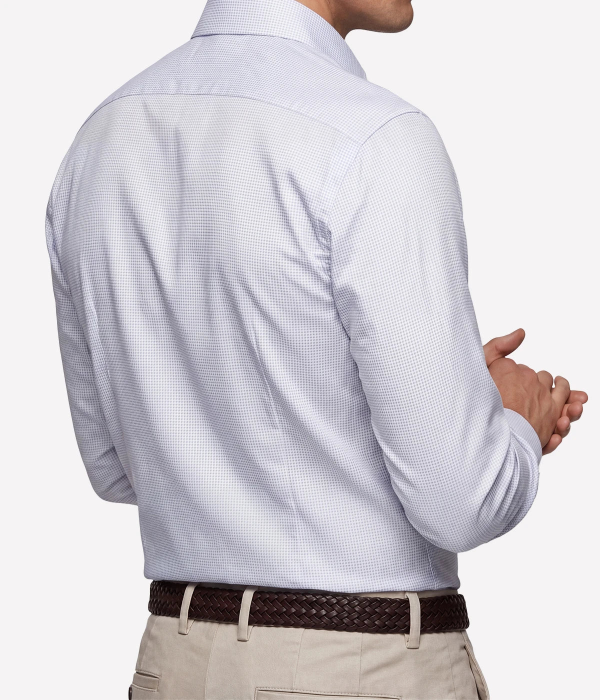 Slim Fit Shirt In Woven Blue White