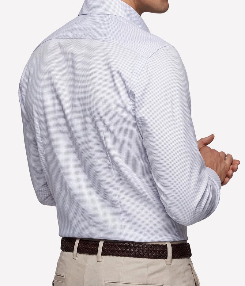 Slim Fit Shirt In Woven Blue White