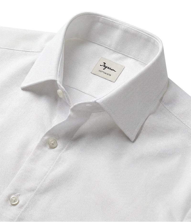 Slim Fit Shirt in White Textured