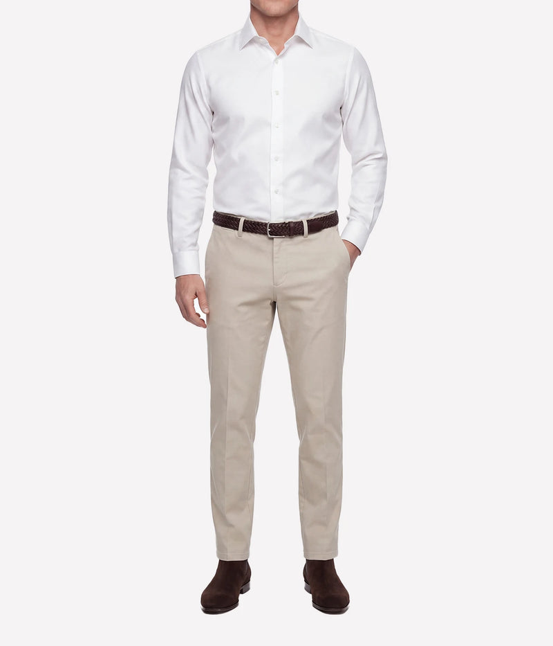 Slim Fit Shirt in White Textured