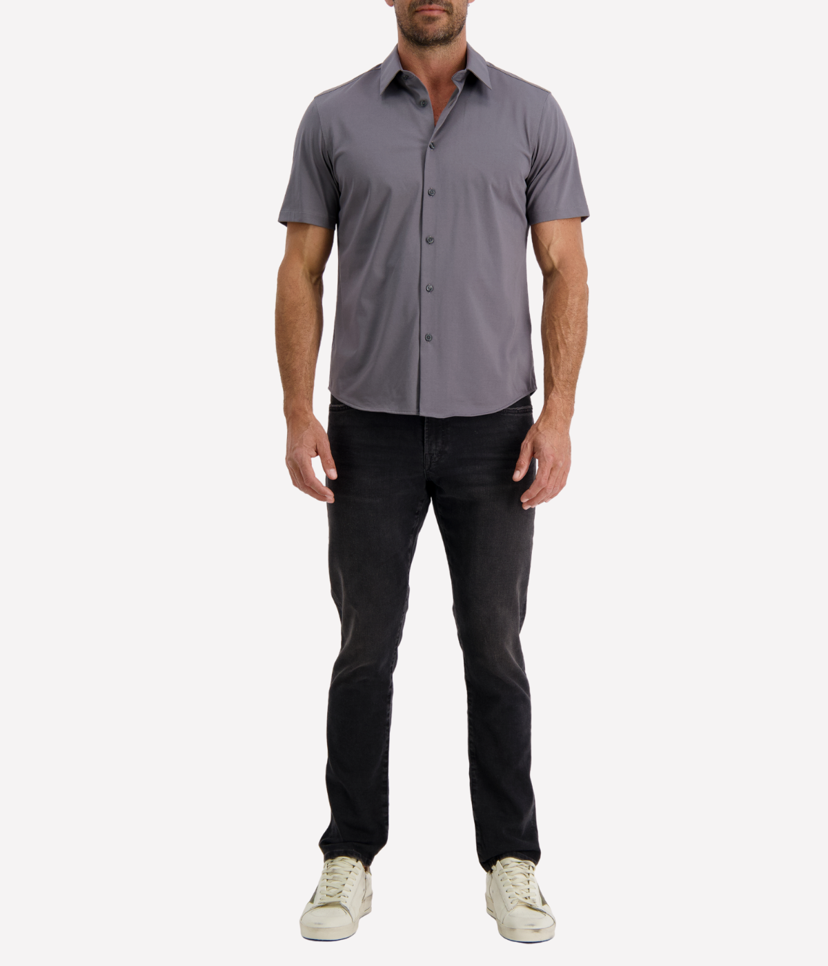 Irving Short Sleeve Shirt in Carbon