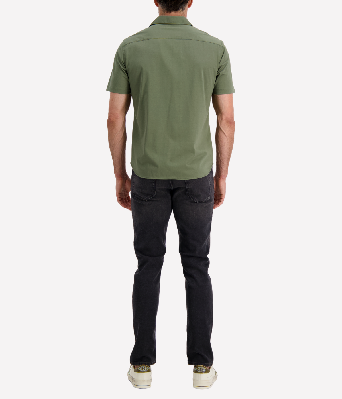 Irving Short Sleeve Shirt in Dark Olive