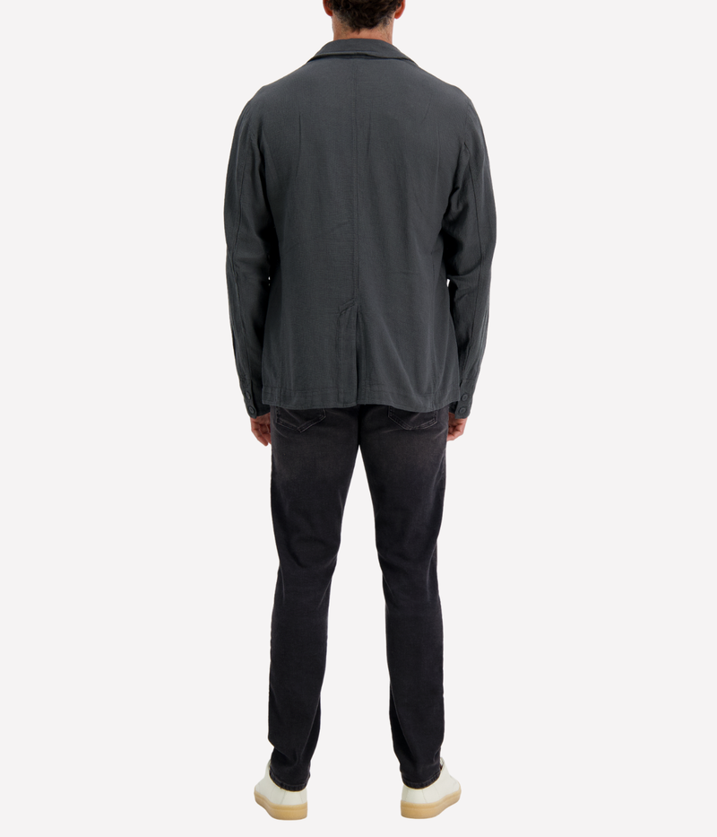 Soft Textured Jacket in Charcoal