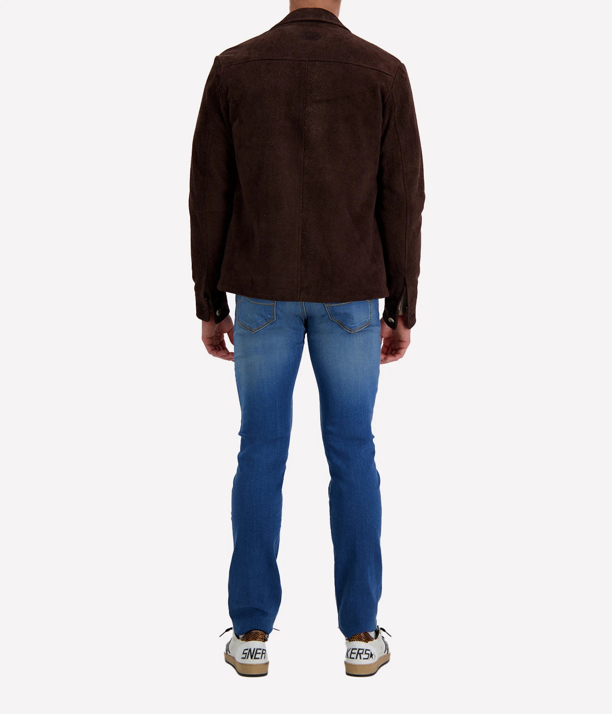 Light Jacket Leather Pelle Raw in Dark Chocolate