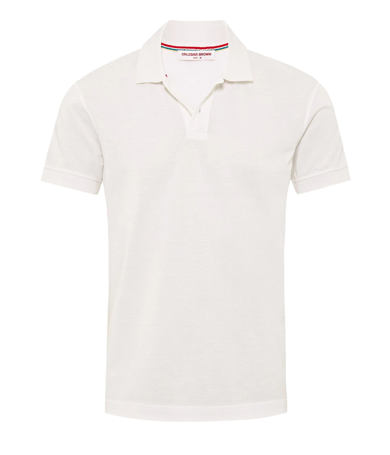 Jarrett Checkerboard Polo in White