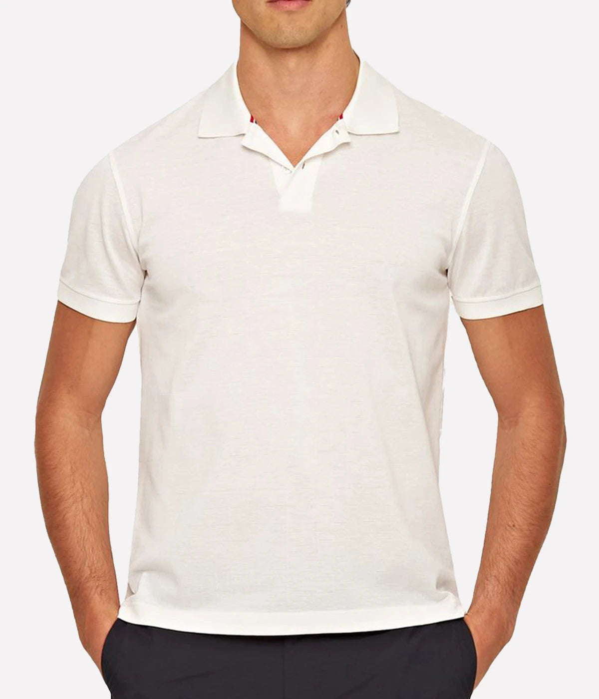 Jarrett Checkerboard Polo in White