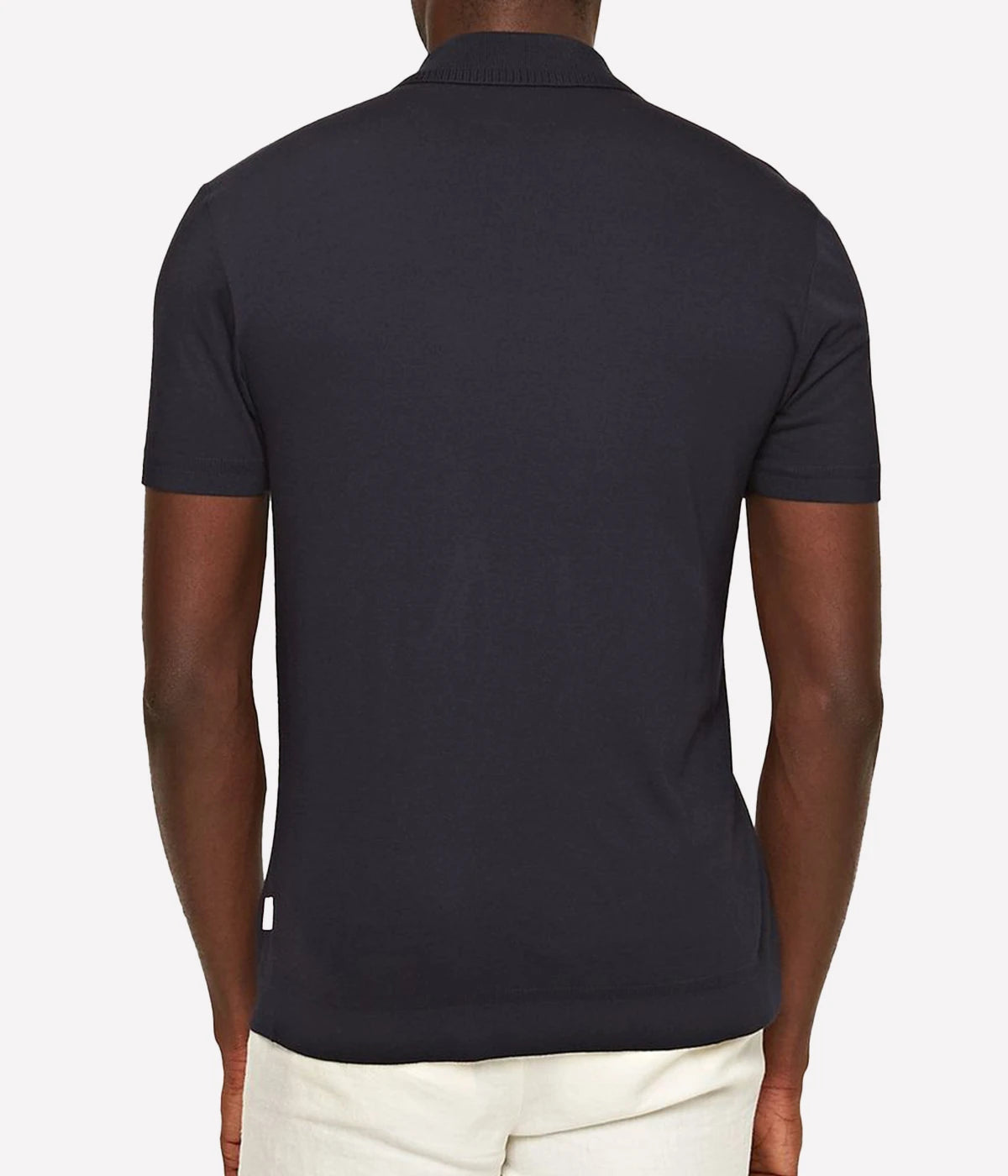 Jarret Knitted Rib Polo in Night Iris