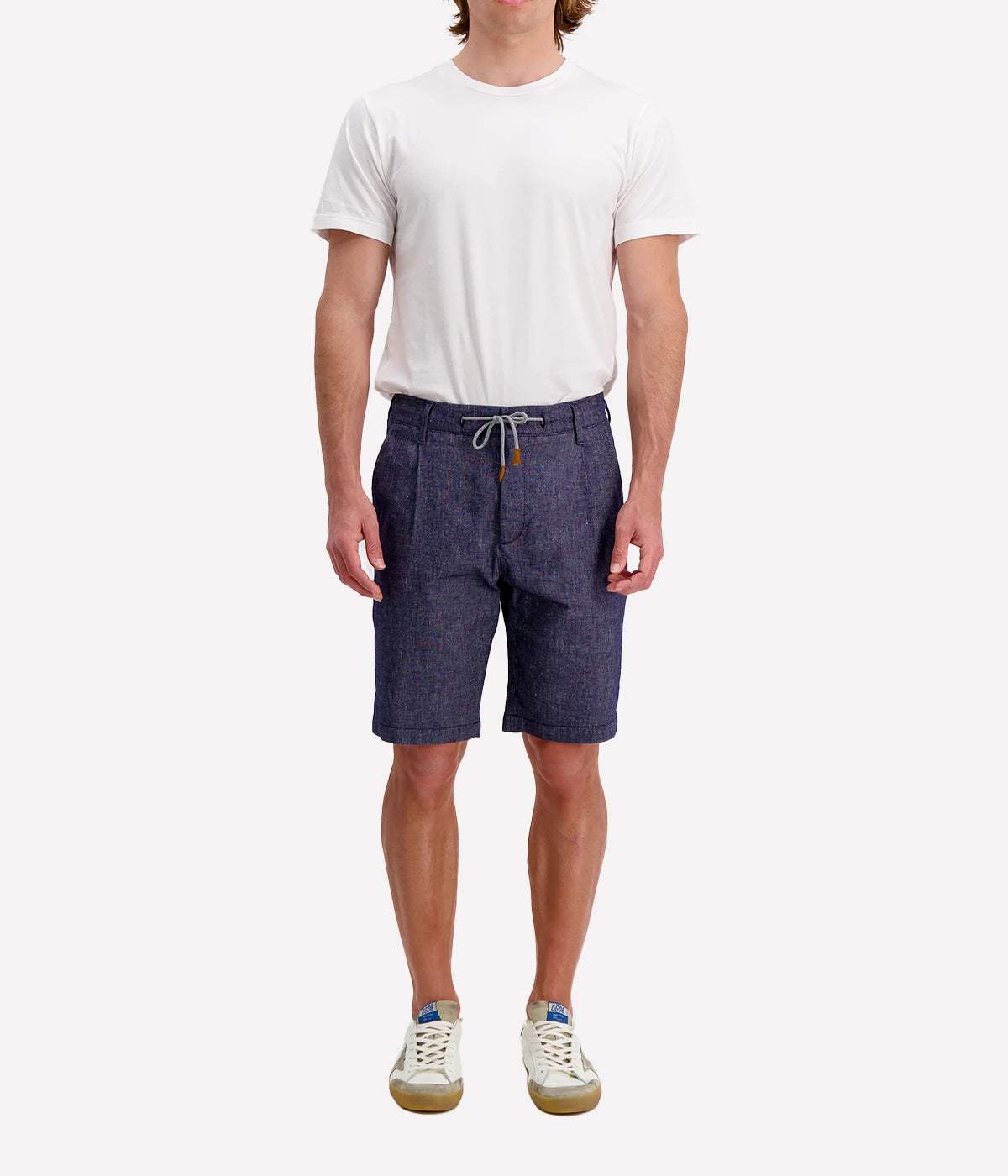 Jogger Bermuda Pants in Blue