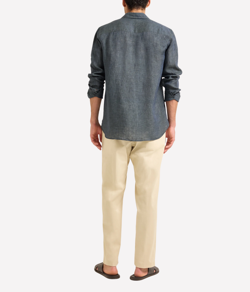 Justin Lino Stitch Shirt in Saltwater Blue