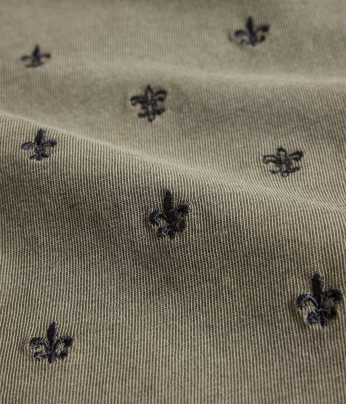 Ss Raw Edge Tee Fleur De Lis In Eucalyptus