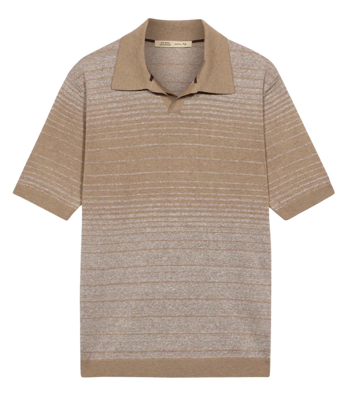 Stripe Knitted Polo In 00205
