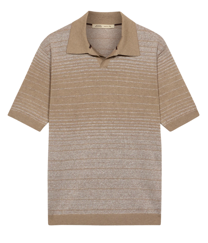 Stripe Knitted Polo In 00205