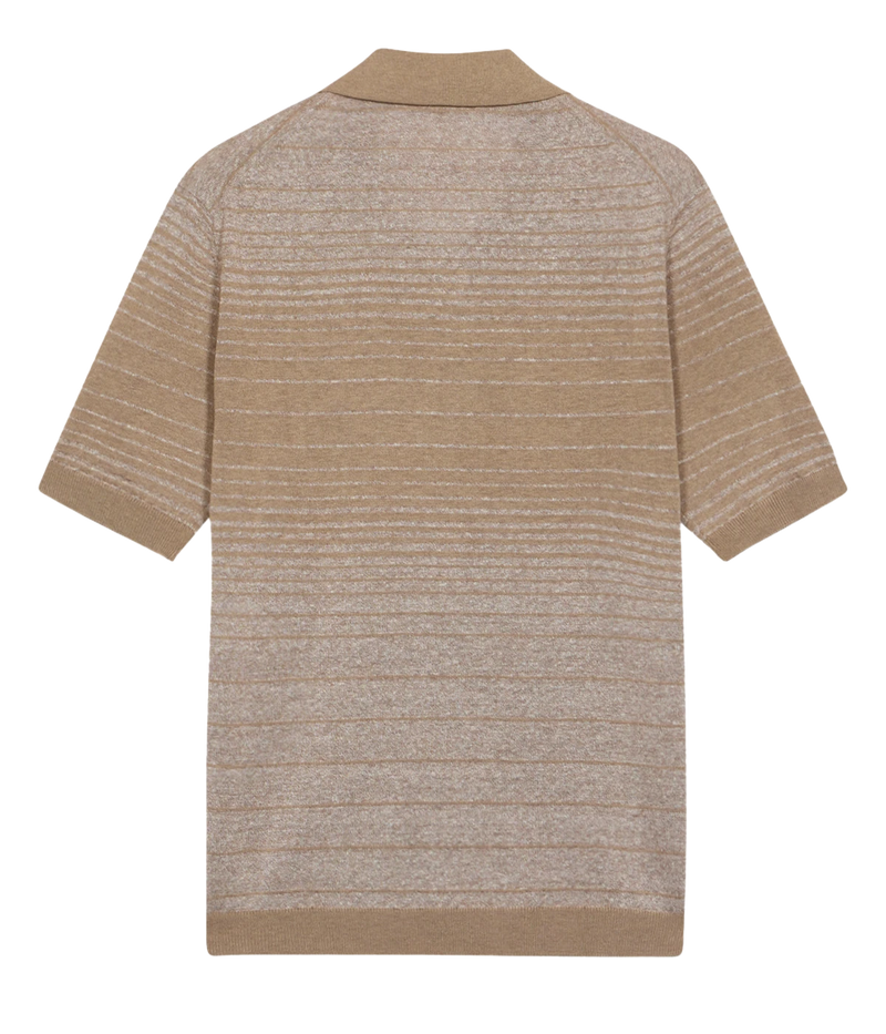 Stripe Knitted Polo In 00205