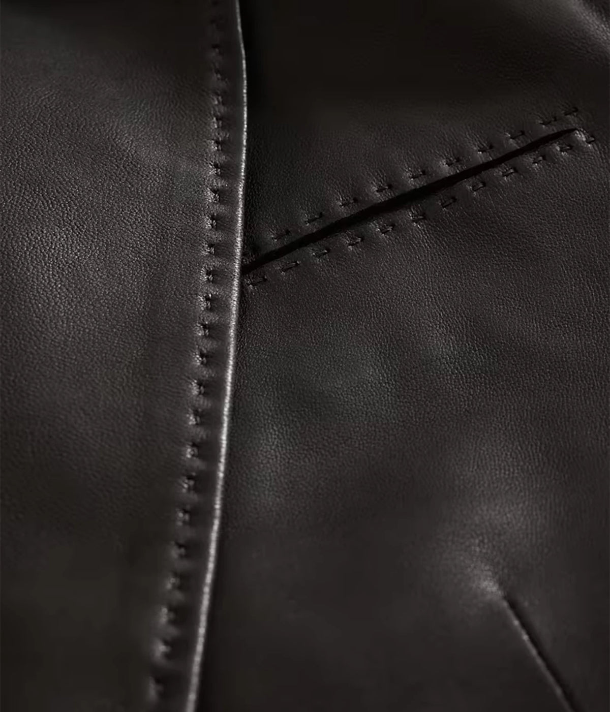 Man wearing John Varvatos Arundel Jacket in Black with a black shirt and black trousers, full-length front view