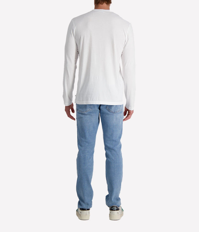 Long-sleeve crew neck shirt in ultra-soft 100% cotton, garment-dyed for a relaxed, lived-in feel. Classic fit with clean-finished hems, perfect for layering or wearing solo.