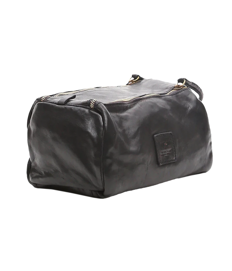 Leather Toiletries Bag in Black