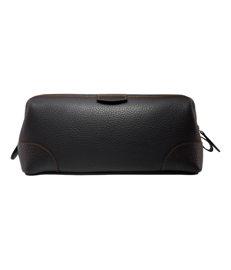 Mens Leather Washbag with Zip