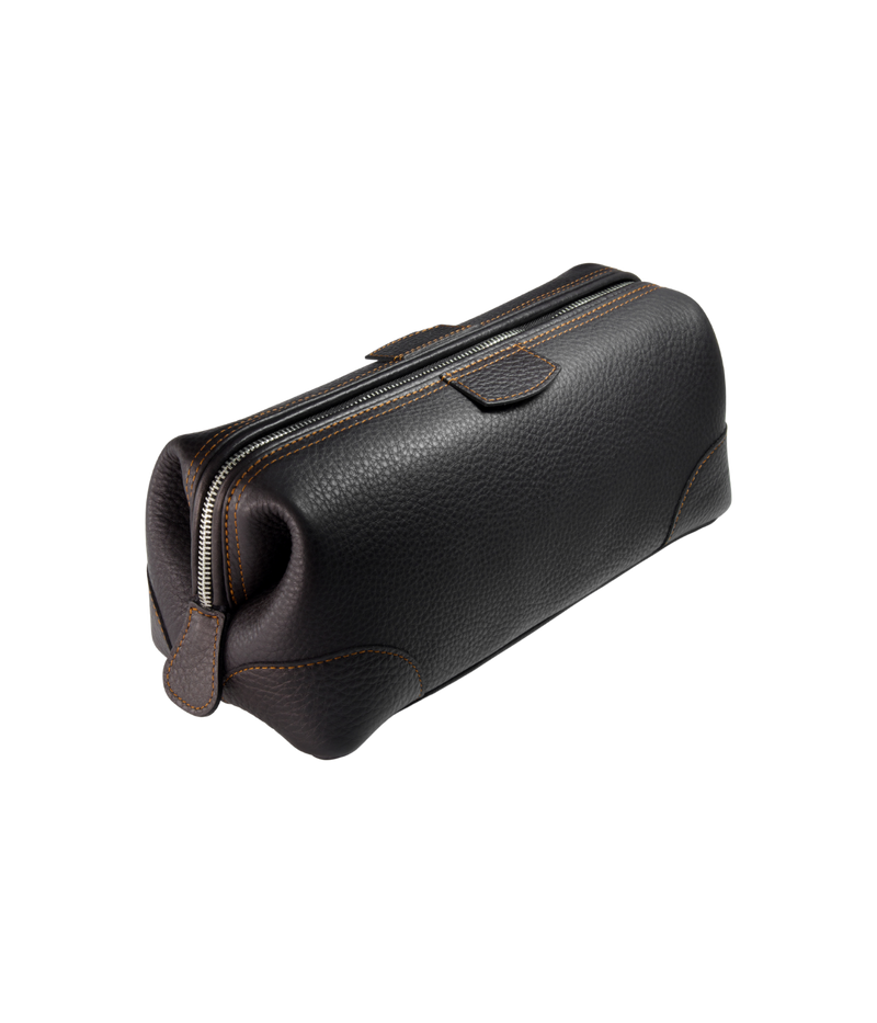 Mens Leather Washbag with Zip