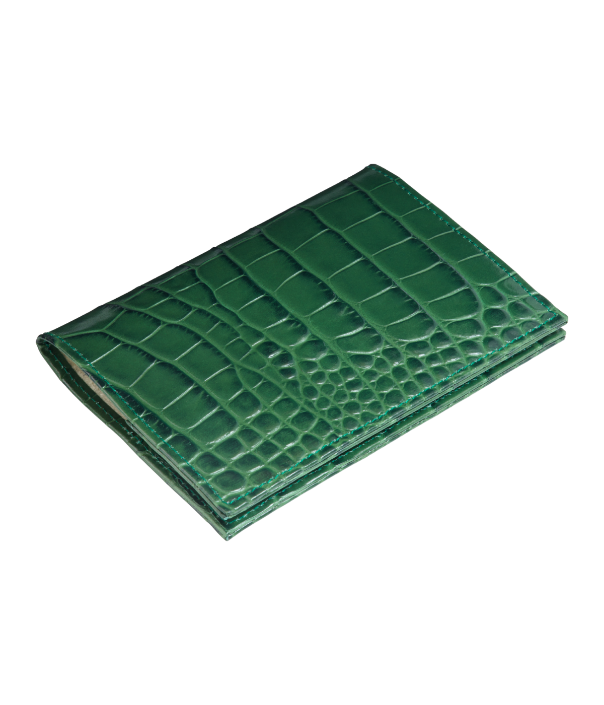 Leather Passport Case in Green