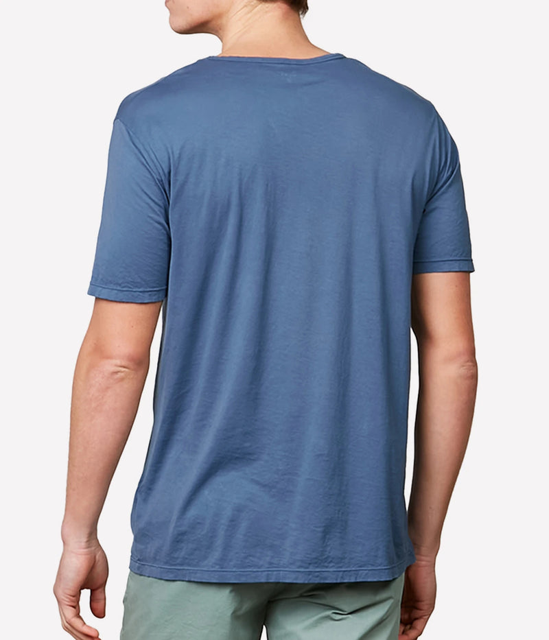 Light Crew Knitted T-Shirt in Light Blue