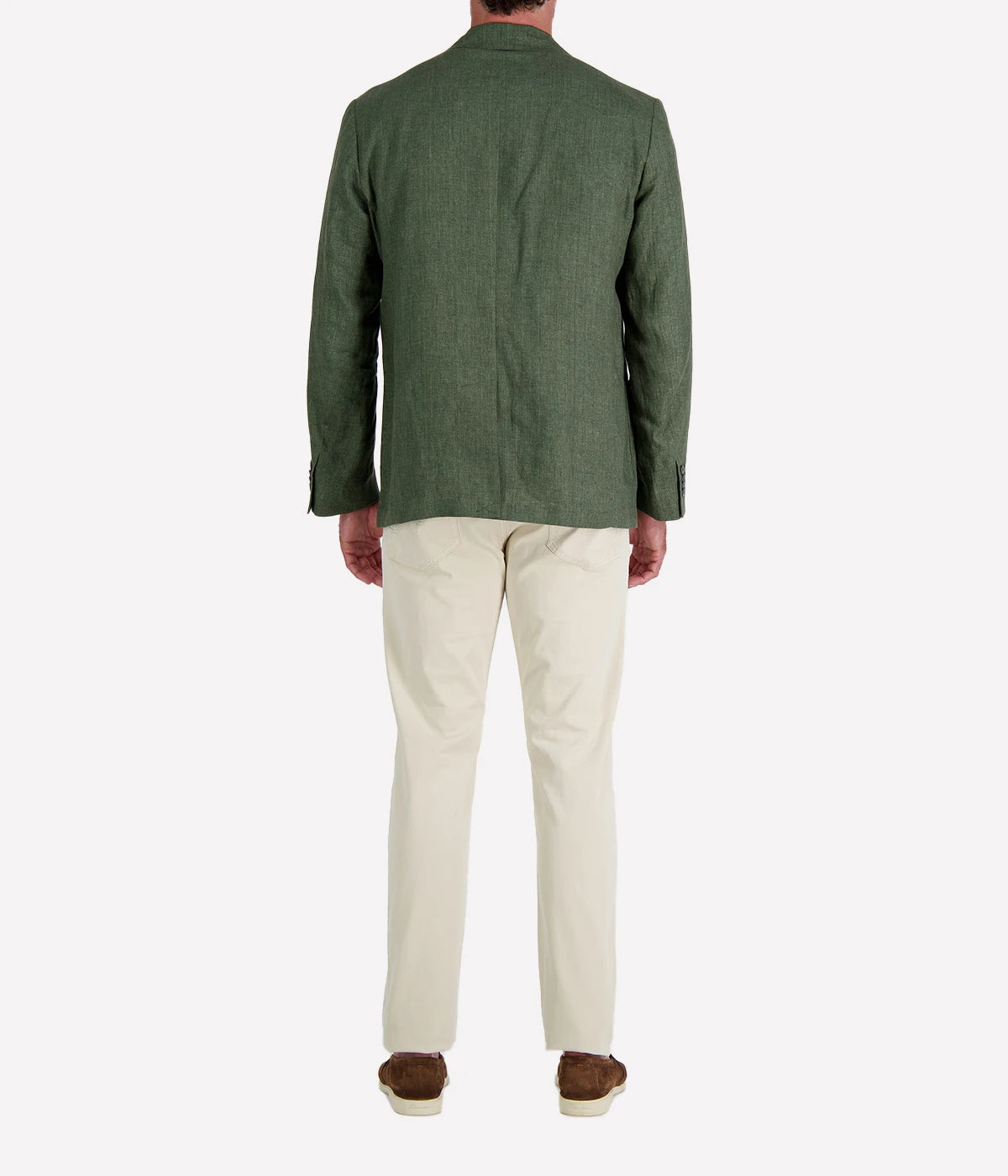 Linen Blazer in Hunter Green