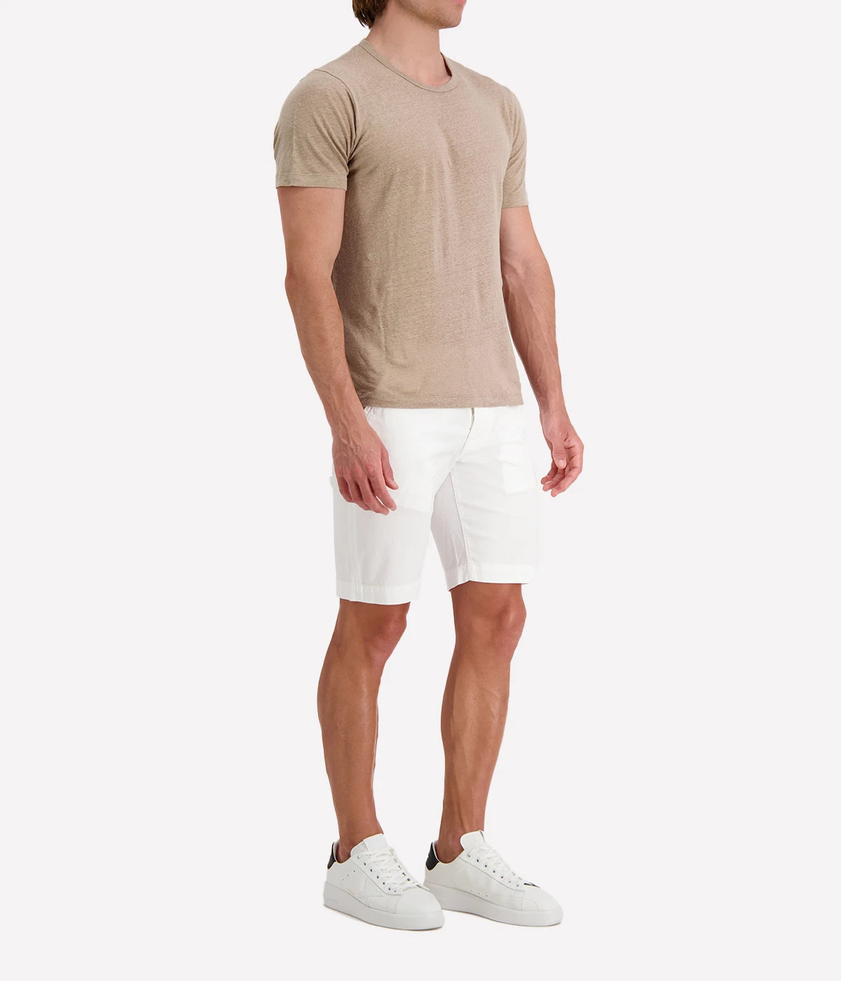 Linen Crew T-Shirt in Sahara