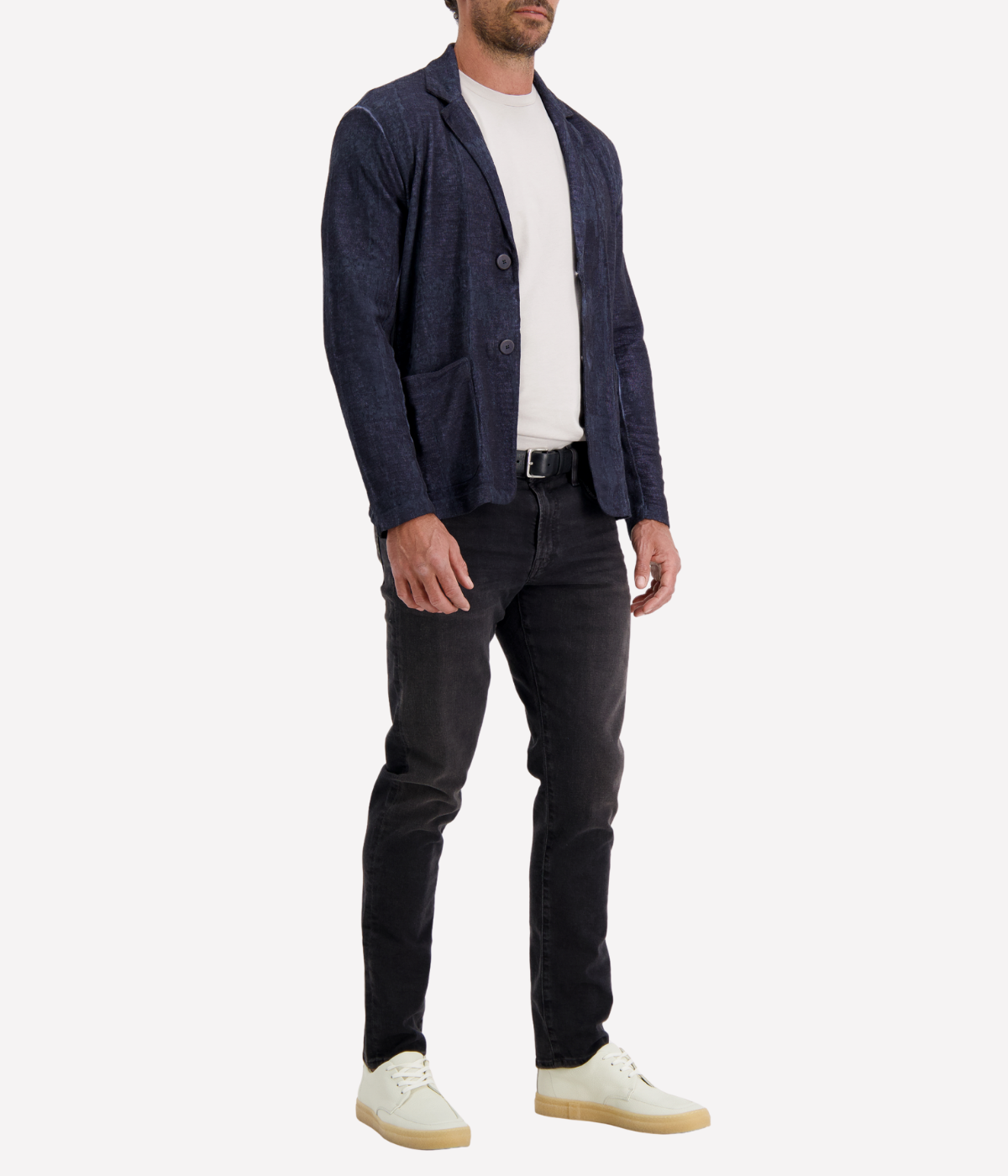 Linen Cotton Jacket in Blue