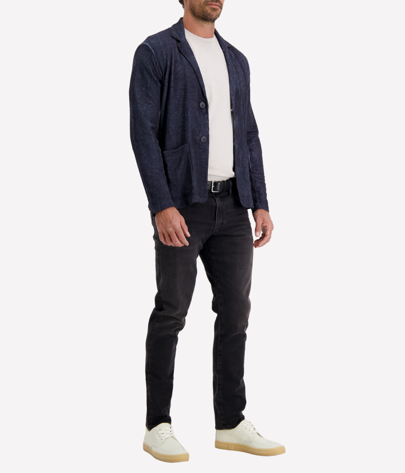 Linen Cotton Jacket in Blue