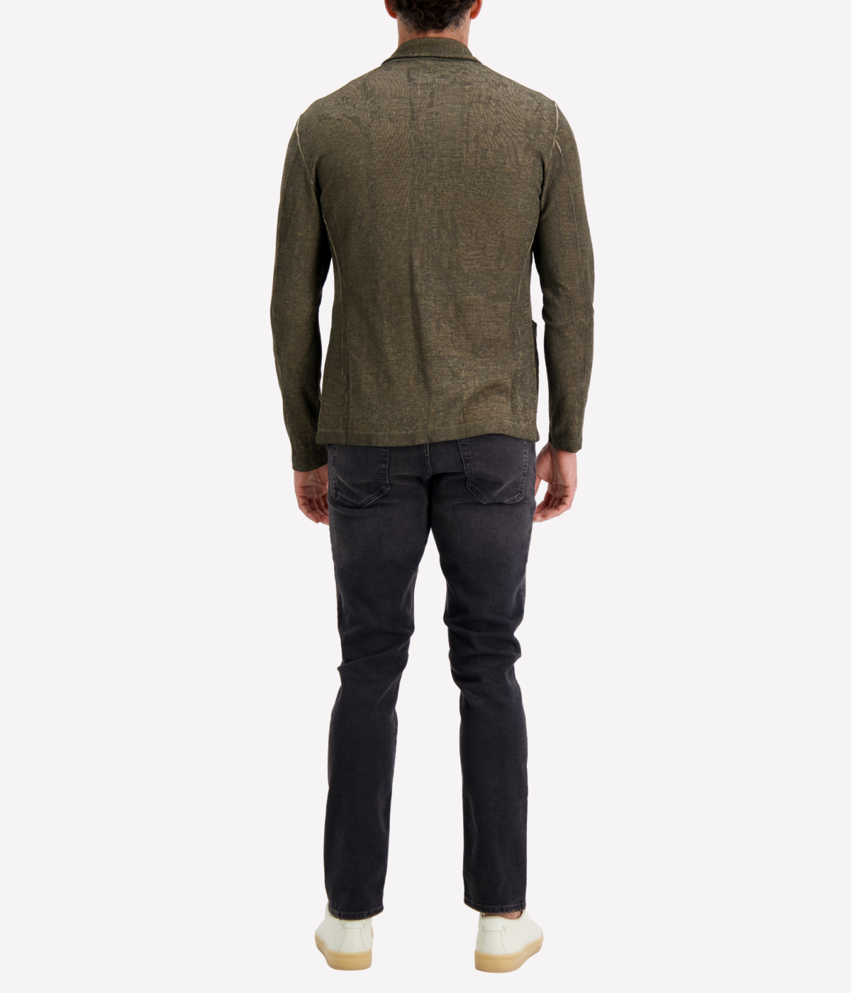 Linen Cotton Jacket in Forest