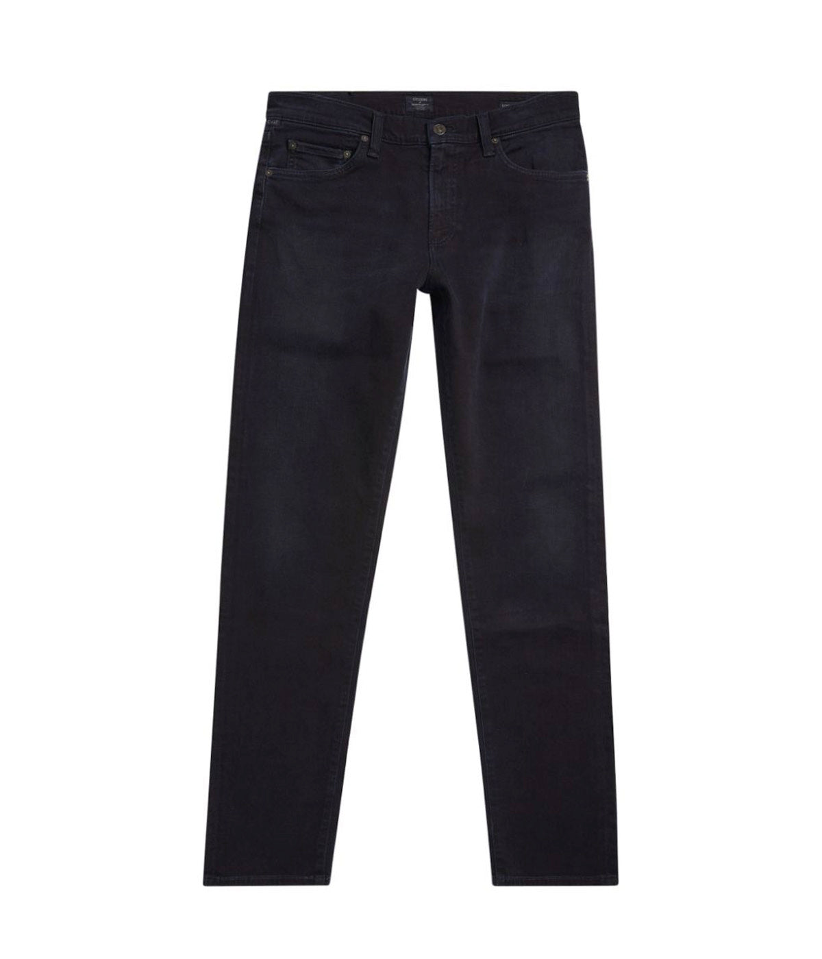 Slim-fit tapered jeans in dark wash, crafted with durable Perform denim fabric.