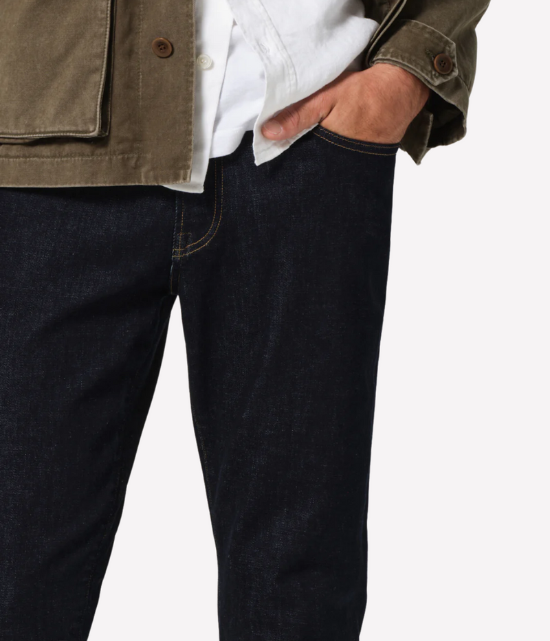 Citizens of Humanity London jeans in a dark, versatile wash, crafted from Perform denim for durability and comfort. Features a slim, tapered fit, ensuring long-lasting style and wearability