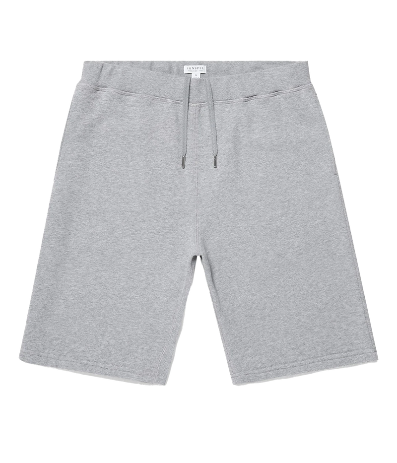 Loopback Track Short in Grey Melange