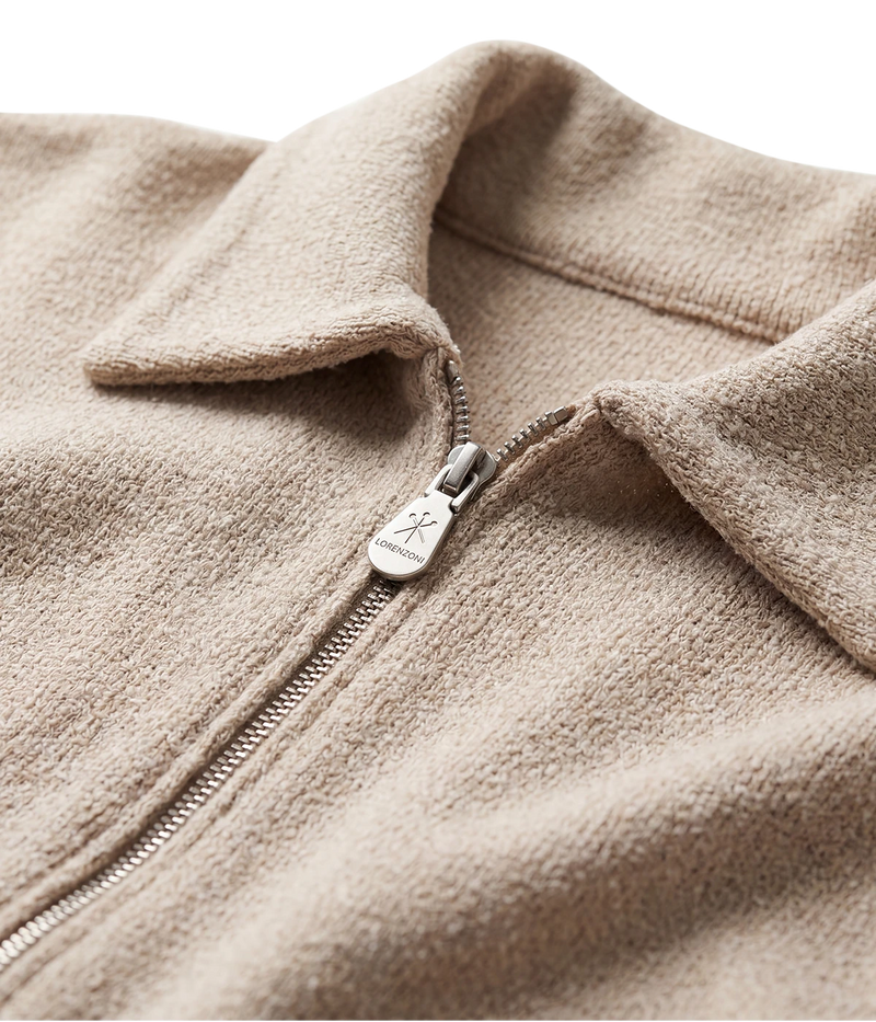 L/S Polo Zip Cardigan in 0320