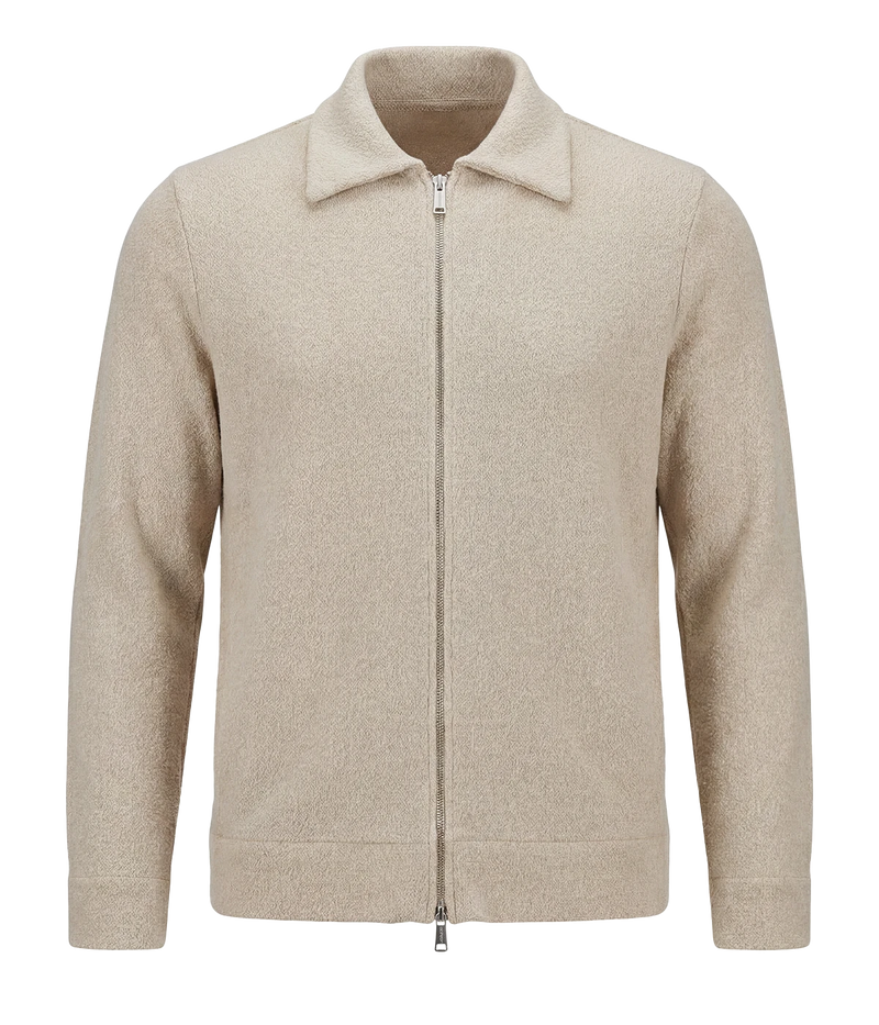 L/S Polo Zip Cardigan in 0320