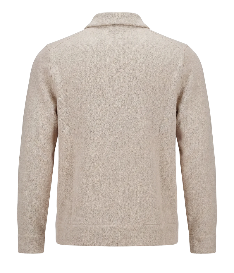 L/S Polo Zip Cardigan in 0320