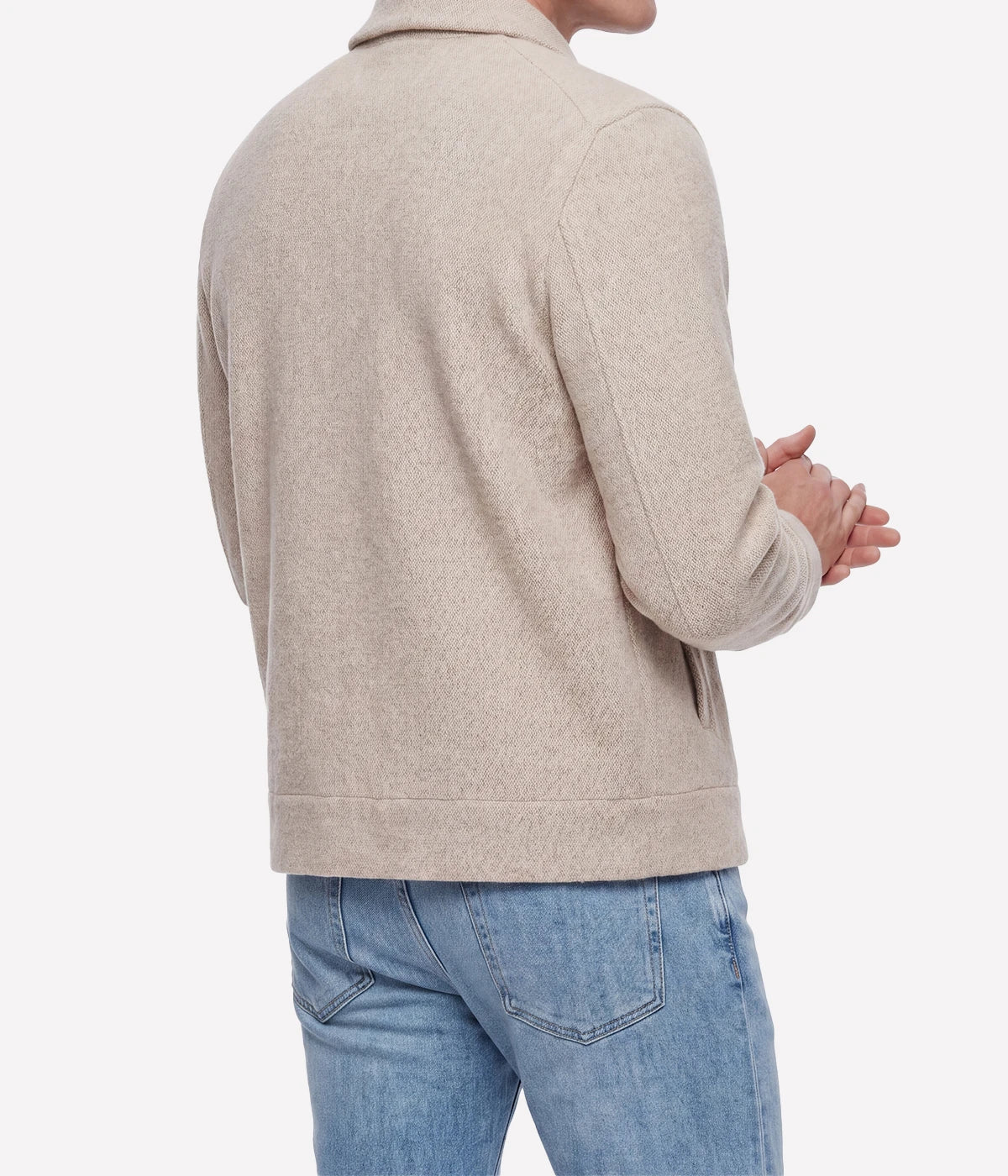 L/S Polo Zip Cardigan in 0320