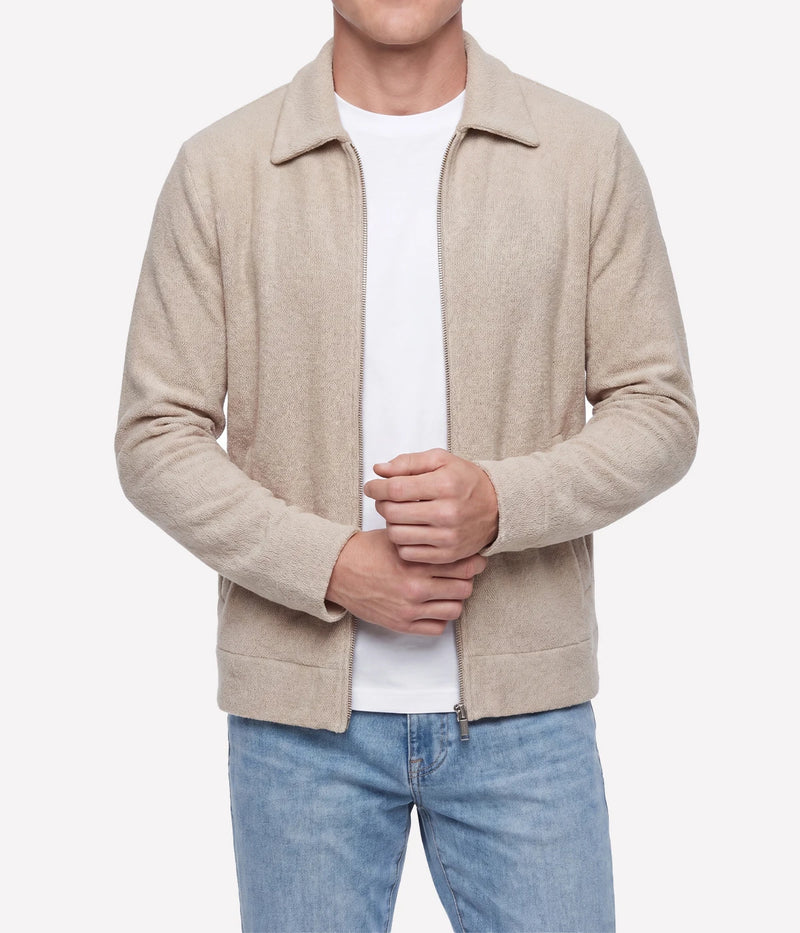 L/S Polo Zip Cardigan in 0320