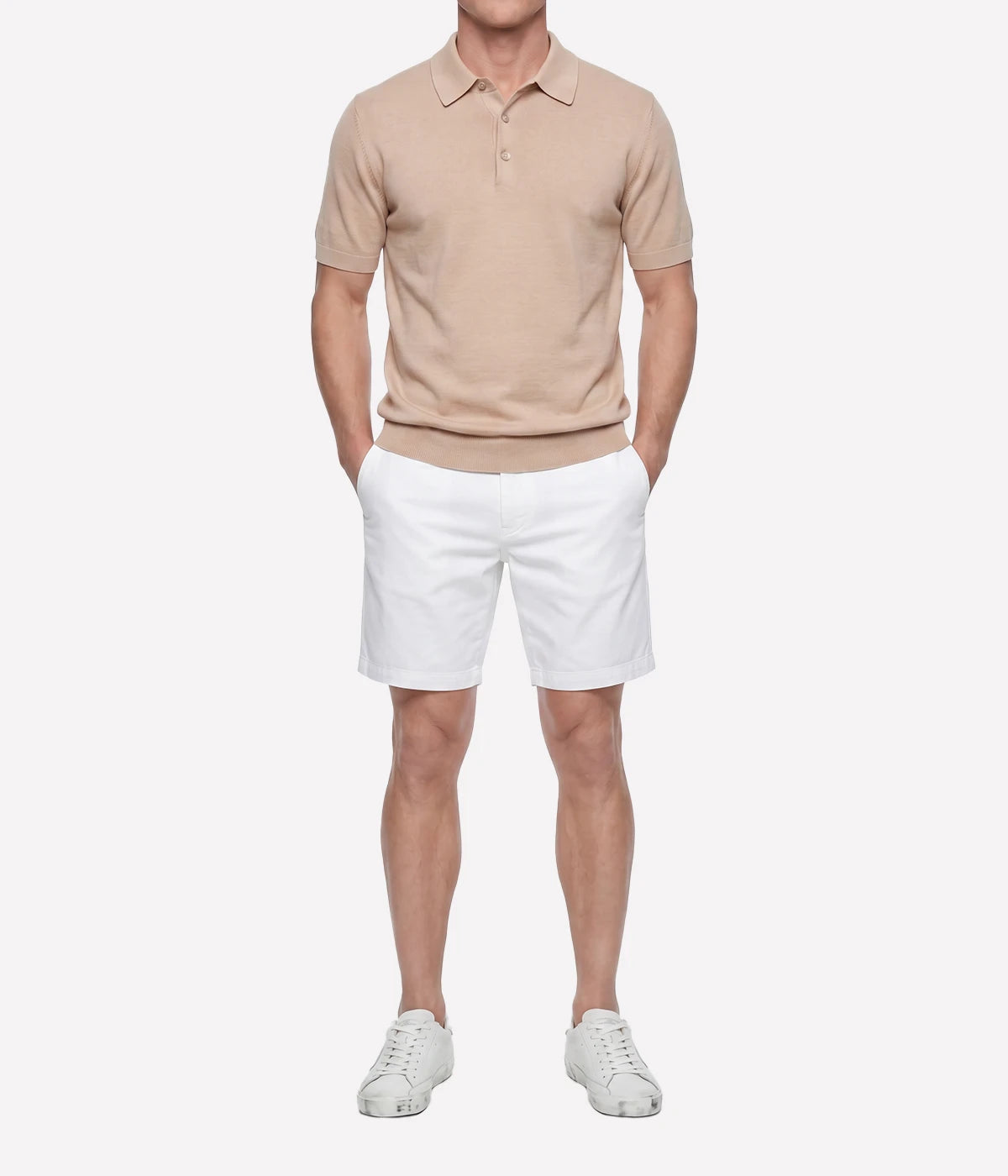 S/S Button Polo in 0320
