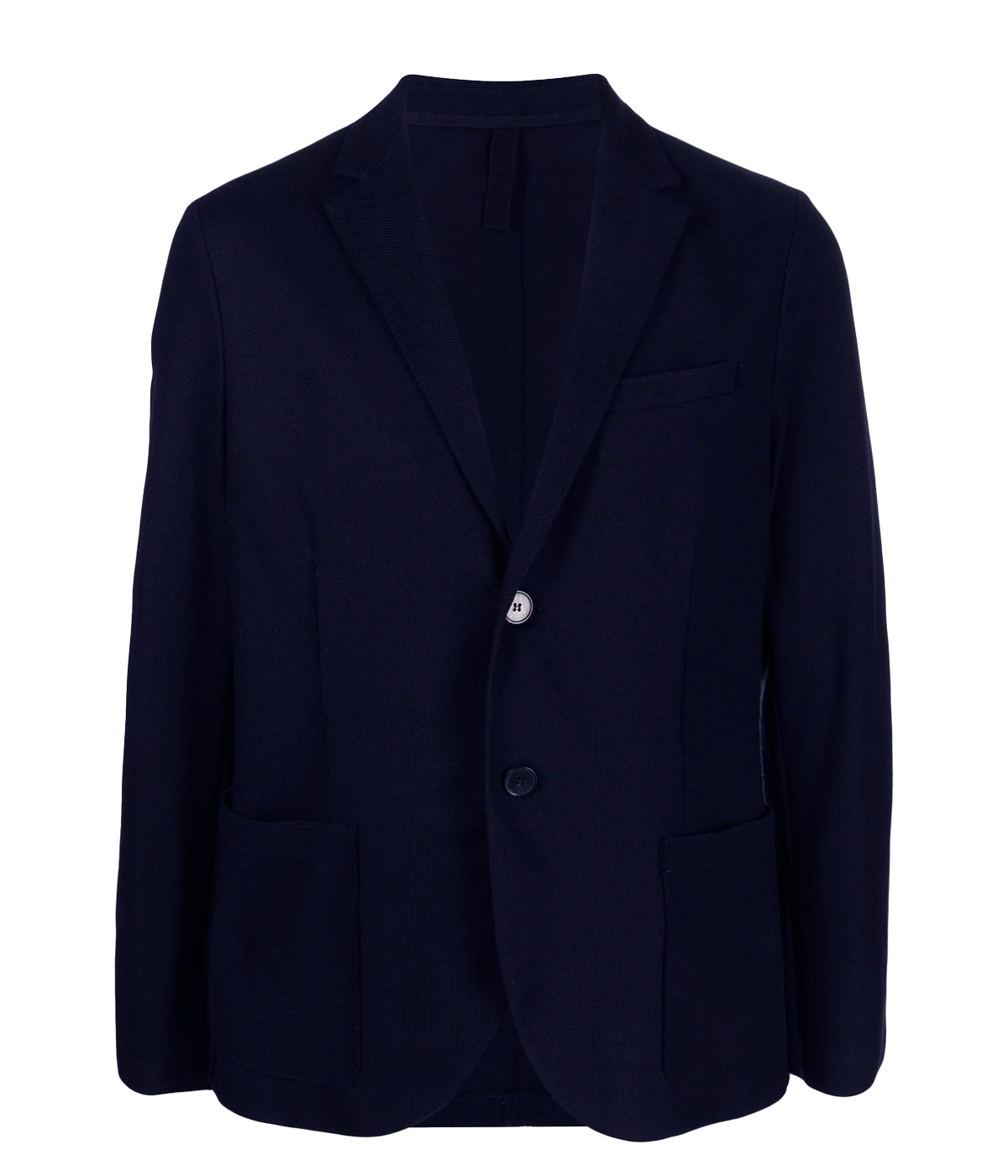 Harris Wharf Loro Piana cotton blazer in textured honeycomb knit with minimalist design and timeless details.