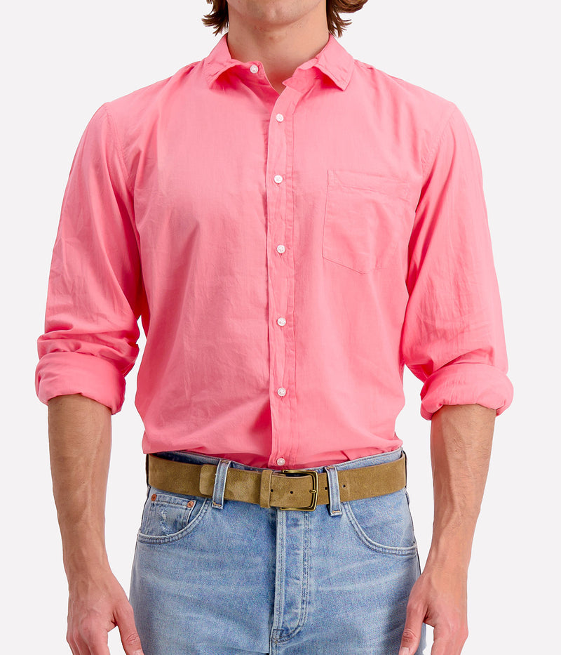 Luke Woven Shirt in Grapefruit