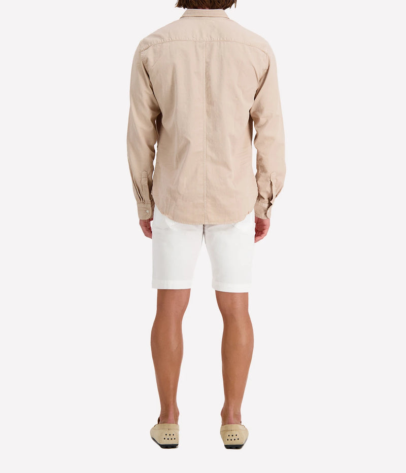 Luke Woven Shirt in Sand Denim