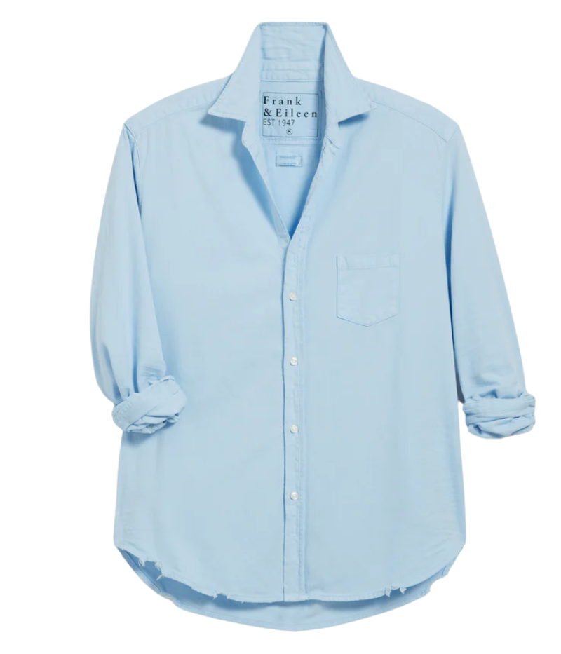 Luke Woven Button Up in Cloud