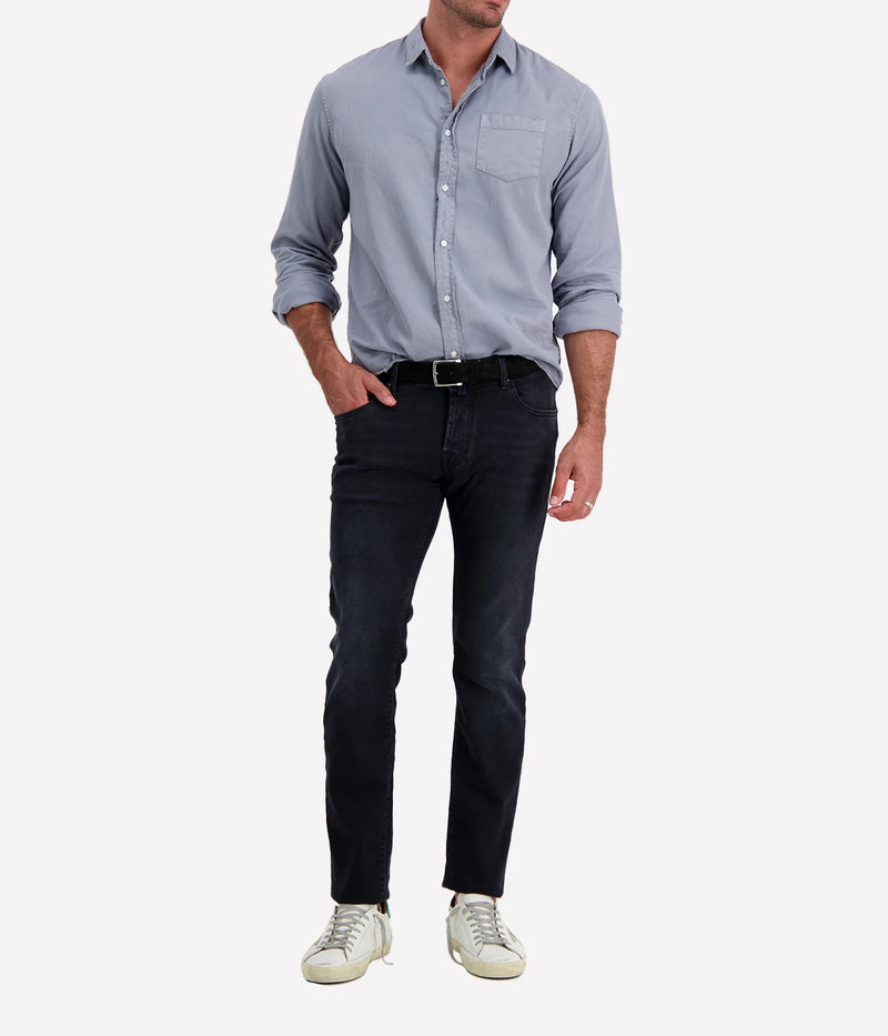 Luke Woven Shirt in Nickel