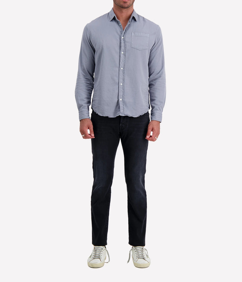 Luke Woven Shirt in Nickel