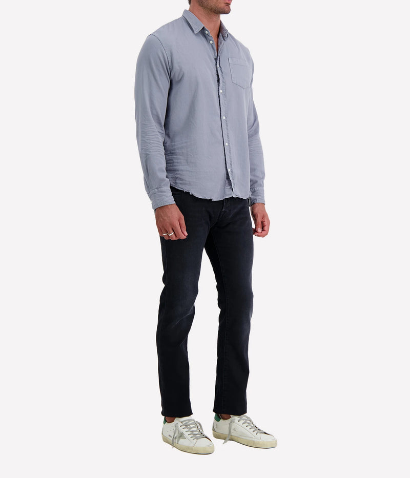Luke Woven Shirt in Nickel