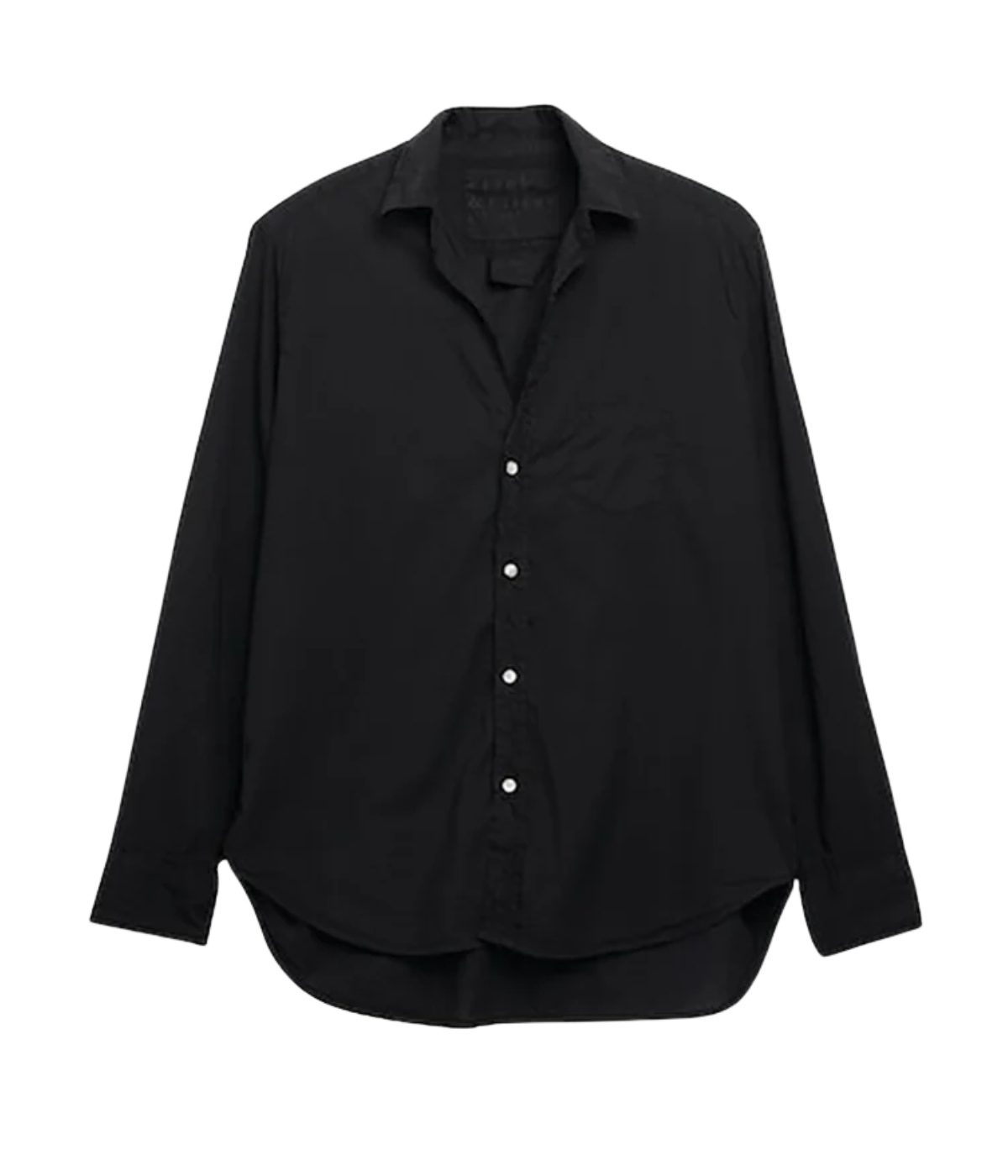 Luke Woven Poplin Shirt in Black